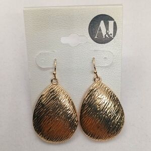 A & I Gold Tone Drop Earrings